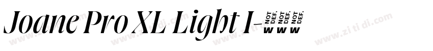 Joane Pro XL Light I字体转换 Joane Pro XL Light I字体转换